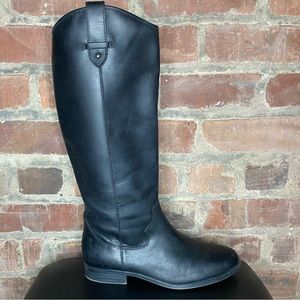 Frye Melissa Tall Boots Black Leather Women's Size 7 Shoes Riding Boots Western